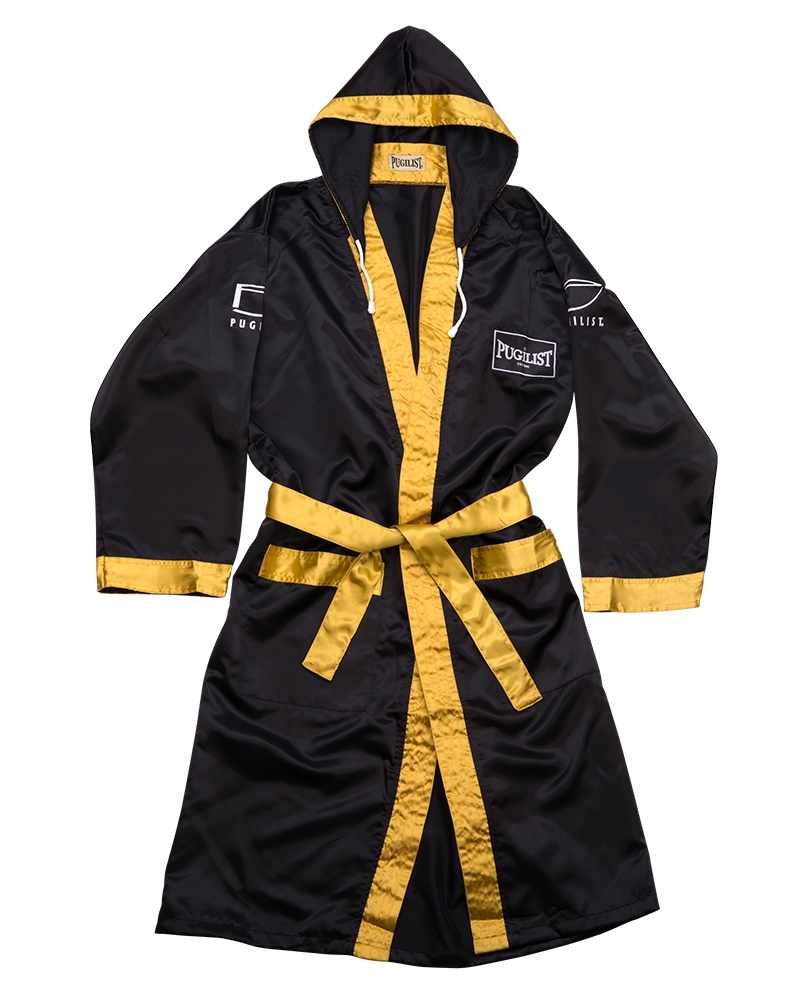 PUGILISTÂ® Boxing Robe Black/ Gold(Adult)