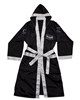 PUGILISTÂ® Boxing Robe Black/ White (Adult)