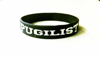 PUGILISTÂ® A Fighter's Nation Wristband Black/White