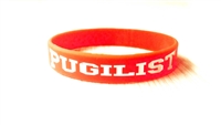 PUGILISTÂ® A Fighter's Nation Wristband Fire Red/White