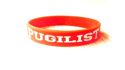 PUGILIST® A Fighter's Nation Wristband Fire Red/White